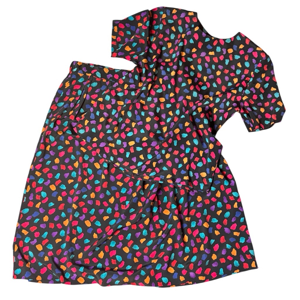 Vintage Jos. A  Bank Abstract Multicolored Two Piece Set 12